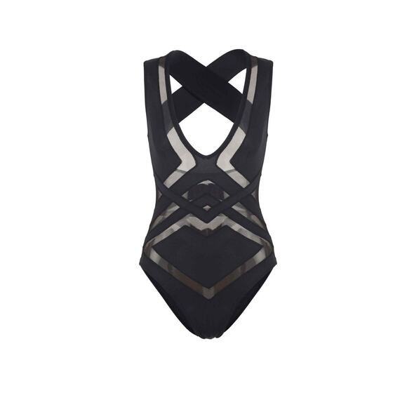 OYE Swimwear Bane Deep V One Piece - S - Picture 1 of 6